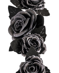 High quality flower string w/black roses l.cm.160 with hangtag/label