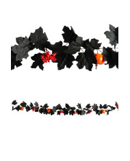 Sarta floral con calabazas y bayas rojas de unos 175 cm de longitud con etiqueta colgante/etiqueta adhesiva