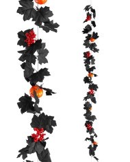 Sarta floral con calabazas y bayas rojas de unos 175 cm de longitud con etiqueta colgante/etiqueta adhesiva