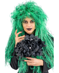 Stelo con fiori neri e teschi h.cm.40 ca. con cartellino/etichetta