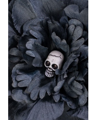 Branch w/black flowers and skulls h.cm.40 with hangtag/label