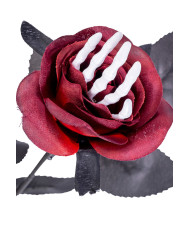 Rosa de Halloween con mano de esqueleto de unos 38 cm de alto, colores surtidos, con etiqueta colgante/etiqueta adhesiva