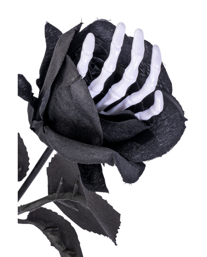 Rosa de Halloween con mano de esqueleto de unos 38 cm de alto, colores surtidos, con etiqueta colgante/etiqueta adhesiva