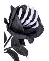 Rosa Halloween con mano scheletro h.cm.38 ca. col.ass. con cartellino/etichetta