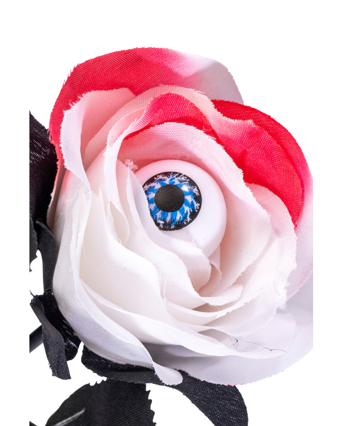 Halloween rose with eye h.cm. 35 ass.col. with label