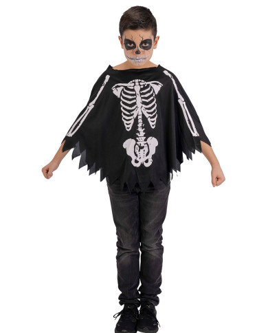 Poncho de esqueleto de jersey, talla única, de unos 55 cm de longitud en bolsa con percha