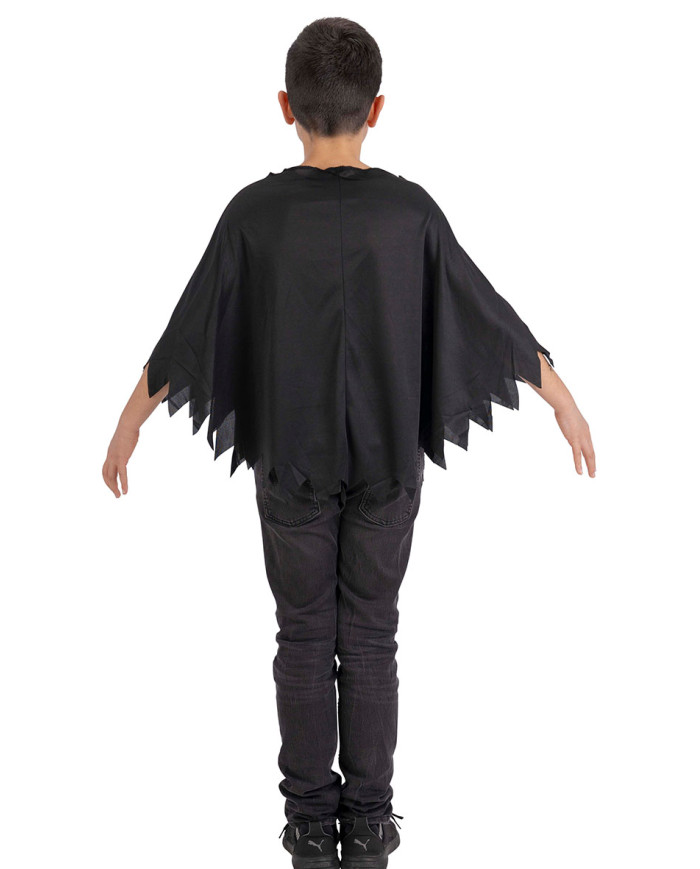 Skeleton jersey poncho one size l.cm.55 in bag w/hook