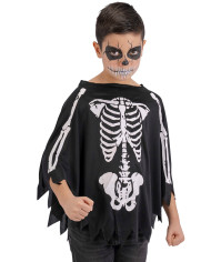 Poncho de esqueleto de jersey, talla única, de unos 55 cm de longitud en bolsa con percha