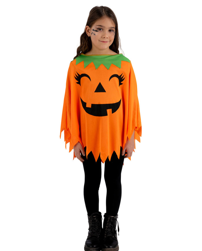 Poncho de calabaza de jersey, talla única, de unos 55 cm de longitud en bolsa con percha