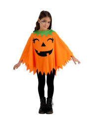Poncho de calabaza de jersey, talla única, de unos 55 cm de longitud en bolsa con percha