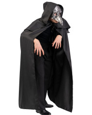Plague doctor canvas cape w/hood l.cm. 130 in bag w/hook