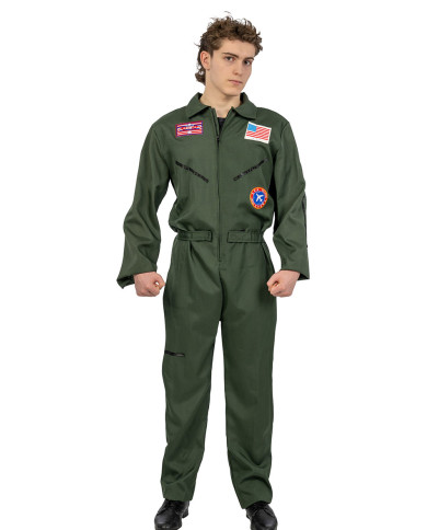 Kostüm Flieger-Overall Einheitsgröße (M/L) in Beutel mit Haken