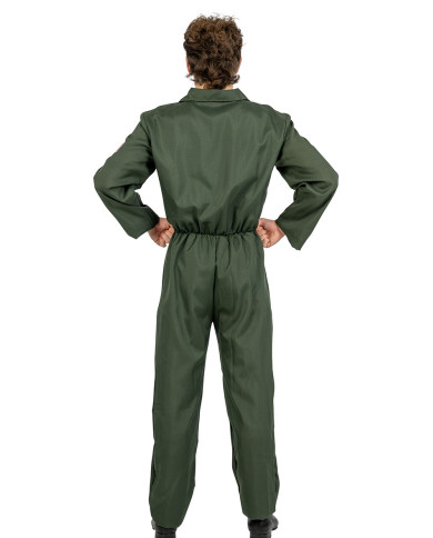 Aviator jumpsuit costume only size (m/l) in bag w/hook