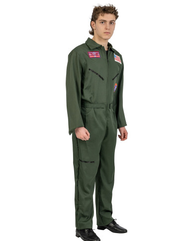 Aviator jumpsuit costume only size (m/l) in bag w/hook