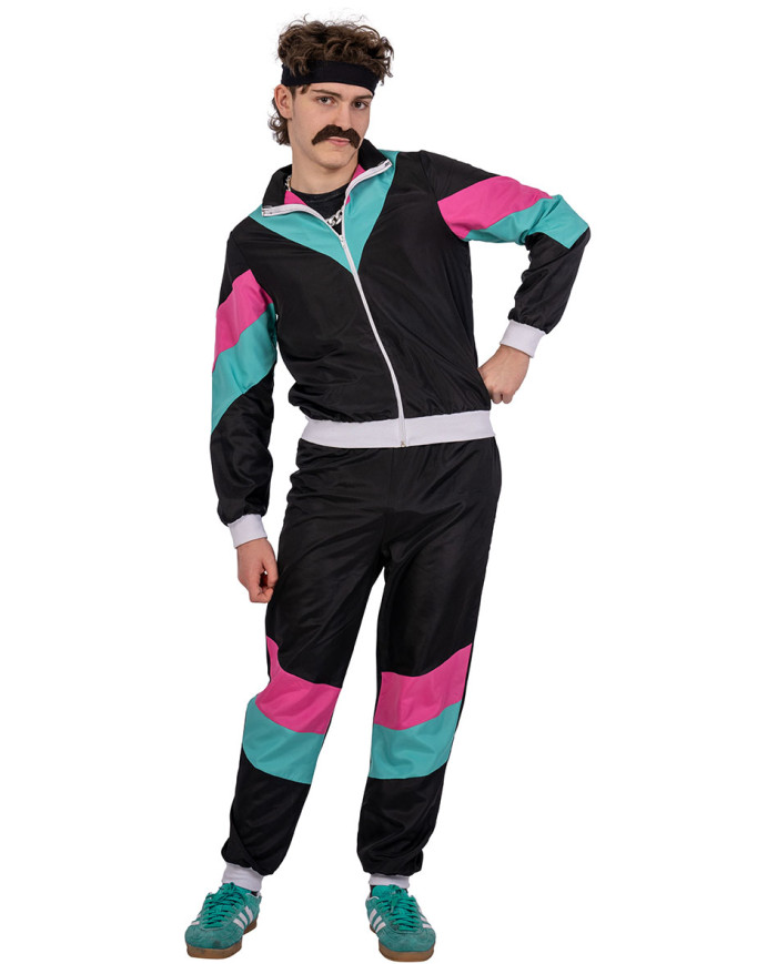 80s and 90s disco dance jumpsuit costume one size (m/l) in bag w/hook