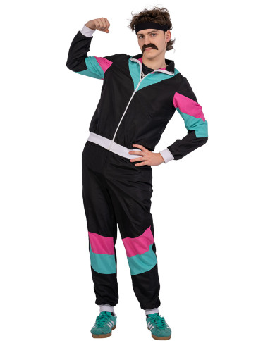 80s and 90s disco dance jumpsuit costume one size (m/l) in bag w/hook