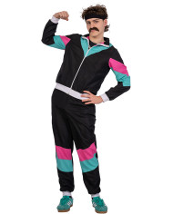 80s and 90s disco dance jumpsuit costume one size (m/l) in bag w/hook