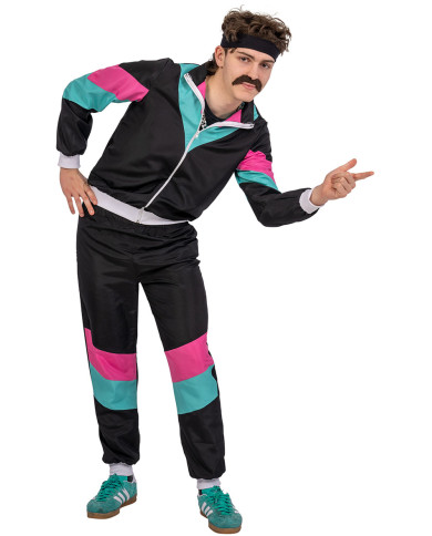 80s and 90s disco dance jumpsuit costume one size (m/l) in bag w/hook