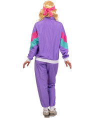 Costume tuta viola disco anni 80 e 90 T.U. (S/L) in busta c/gancio