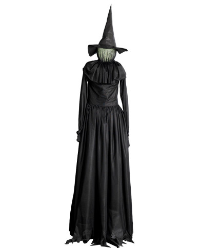 Sorcière noire sur piédestal avec lumières (piles comprises) h. env. 180 cm avec étiquette volante / étiquette Sorcière noire sur piédestal avec lumières (piles comprises) h. env. 180 cm avec étiquette volante / étiquette