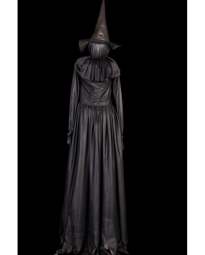 Sorcière noire sur piédestal avec lumières (piles comprises) h. env. 180 cm avec étiquette volante / étiquette