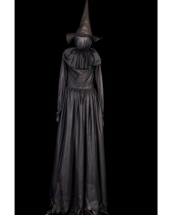 Black witch with lights on pedestal (batteries inclueded) h.cm.180 with hangtag/label