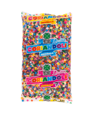 Confettis  multicouleur gr.200 environ dans une pochette Confettis  multicouleur gr.200 environ dans une pochette