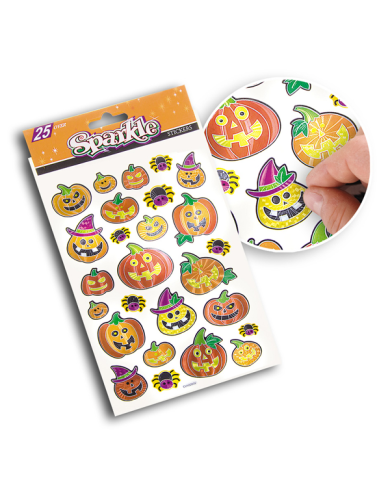 CARTELLA STICKERS METALLIZZATI ZUCCA IN