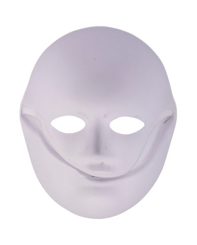 Medium paper face mask to be painted with hangtag/label