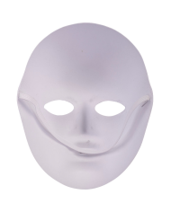 Medium paper face mask to be painted with hangtag/label