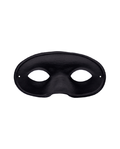 Demi-masque noir en tissu avec étiquette volante / étiquette Demi-masque noir en tissu avec étiquette volante / étiquette