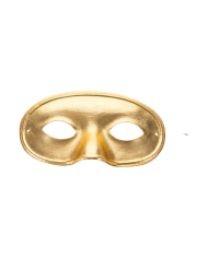 Golden fabric mask with hangtag/label