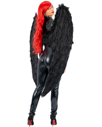 Black feather wings h.cm. 120x120 in bag Black feather wings h.cm. 120x120 in bag