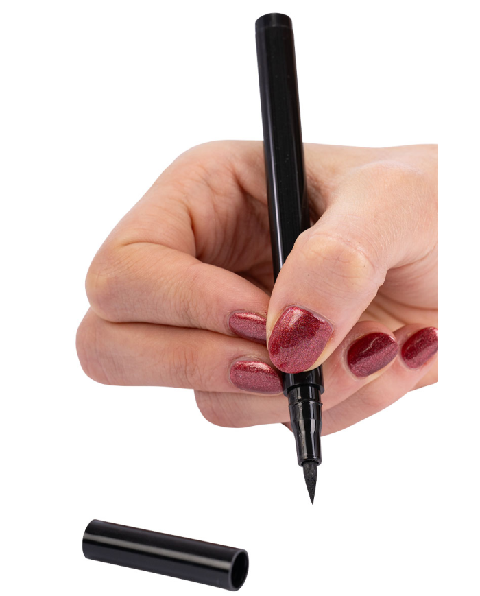 Black make-up marker pen face/body on card