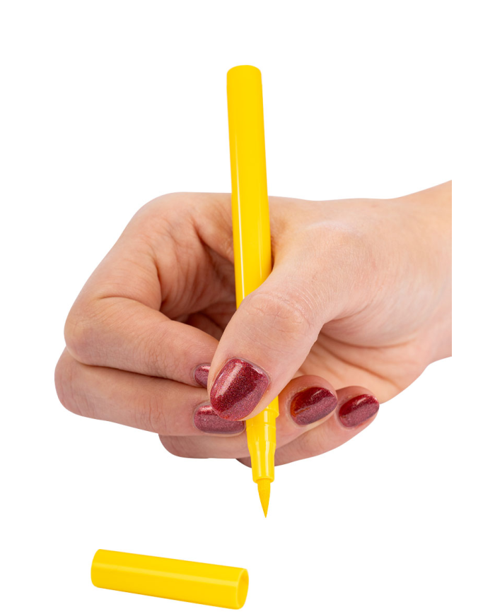 Pennarello trucco viso/corpo giallo su cartoncino