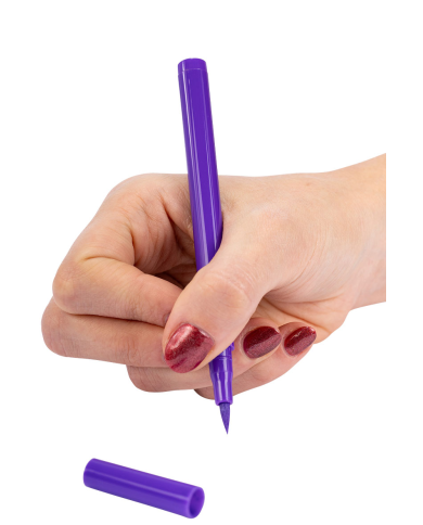 Violet make-up marker pen face/body on card