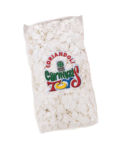 Coriandolo bianco gr. 250 circa in busta Coriandolo bianco gr. 250 circa in busta