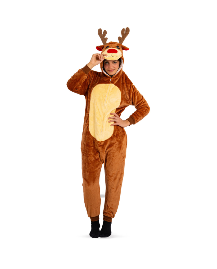 TUTONA RENNA IN PELLICCIA DI PILE  IN BUSTA C/GANCIO