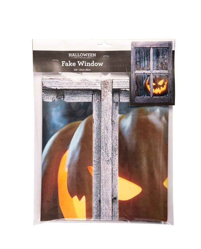 Cortina para ventana con estampa de calabaza de terror de unos 120x80