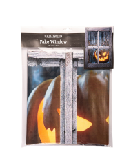 Window curtain with pumpkin horror print, approx. 120cm tall x 80
