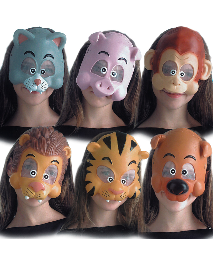 MASCHERA ANIMALETTI BIMBO 1/2 VISO IN