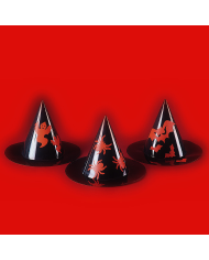 CAPPELLO STREGA IN PLASTICA DECORATA MOD.