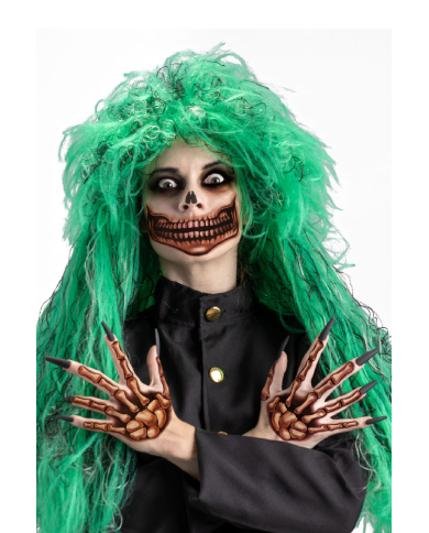 Carpeta tatuajes de manos y esqueleto en bolsa sobre cartoncillo