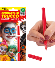 Rotulador maquillaje para cara/cuerpo rojo sobre cartoncillo