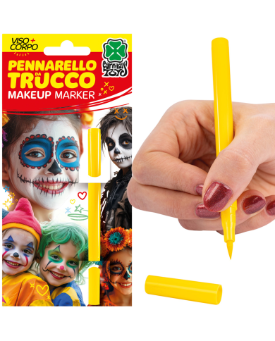 Rotulador maquillaje para cara/cuerpo amarillo sobre cartoncillo