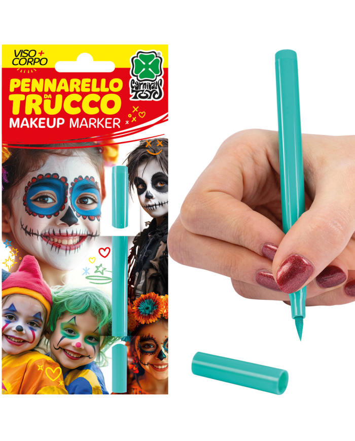 Rotulador maquillaje para cara/cuerpo verde sobre cartoncillo