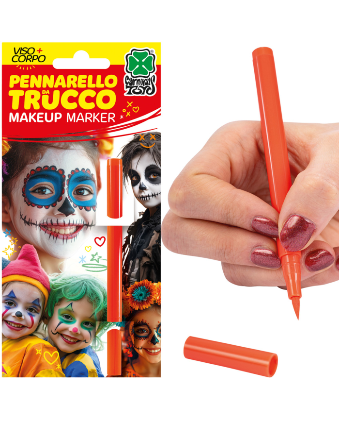 Rotulador maquillaje para cara/cuerpo naranja sobre cartoncillo