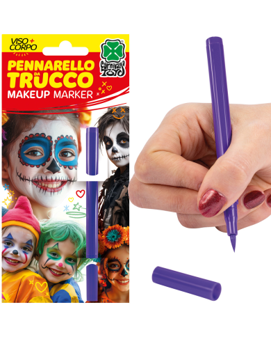 Rotulador maquillaje para cara/cuerpo morado sobre cartoncillo