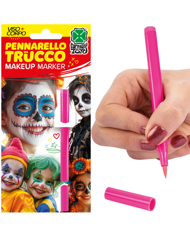 Rotulador maquillaje para cara/cuerpo rosa sobre cartoncillo