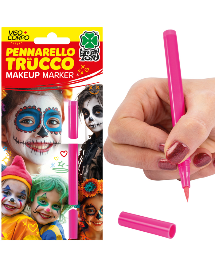 Rotulador maquillaje para cara/cuerpo rosa sobre cartoncillo
